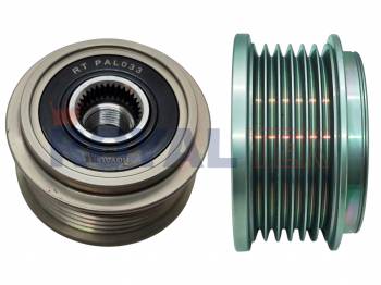 POLEA ALTERNADOR ROYALTEK FORD RANGER VTRANSIT MOTORES 3.2 / 2.2 / DIAMETRO INTERNO 58.5 / DIAMETRO EXTERNO 36.5 / ALTURA 36.5 / 6 CANALES --- OEM F00M349877 5580